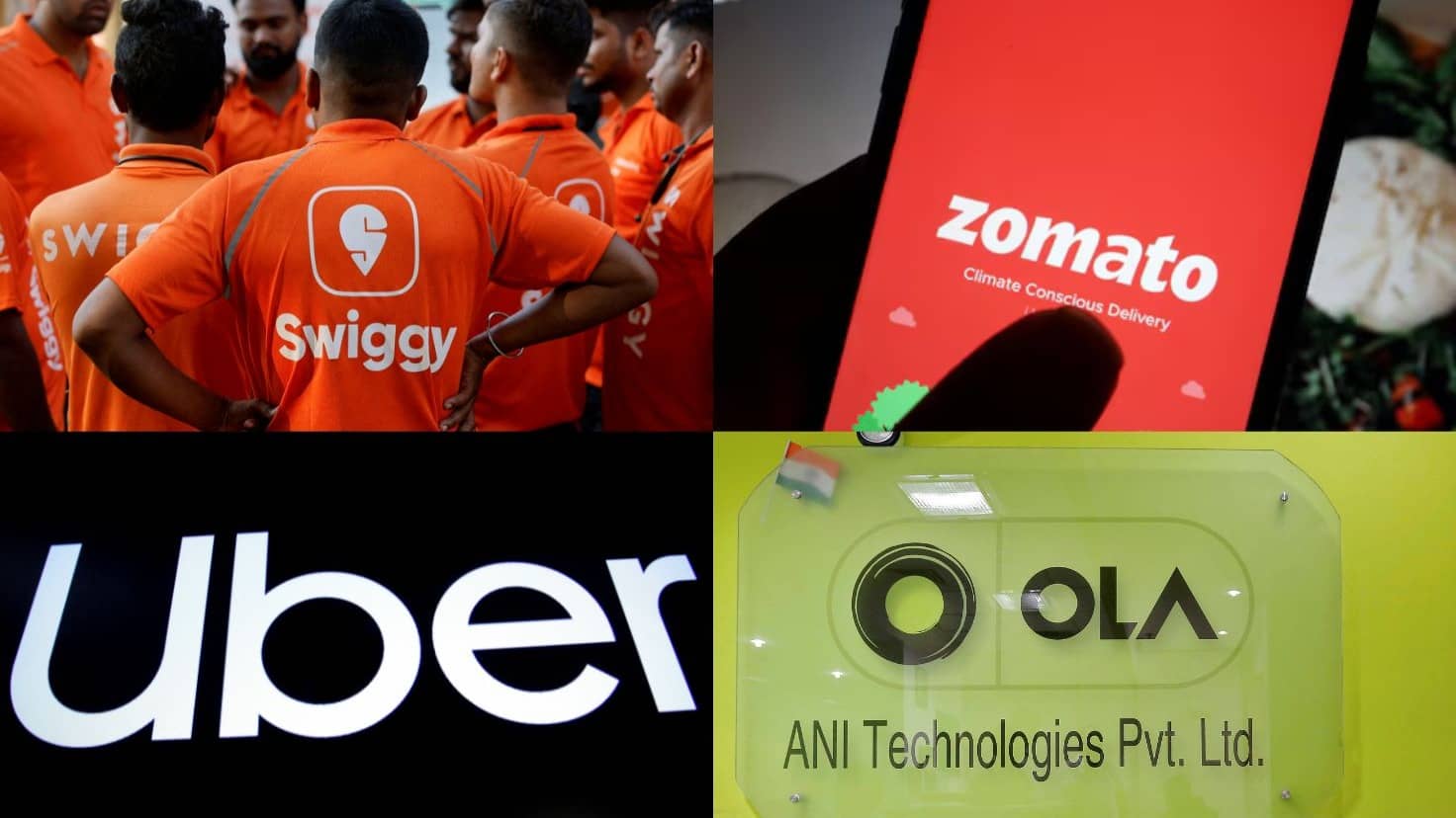 ola uber zomato, swiggy