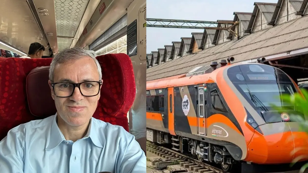 Omar Abdullah Travels on Srinagar-Katra Vande Bharat Express