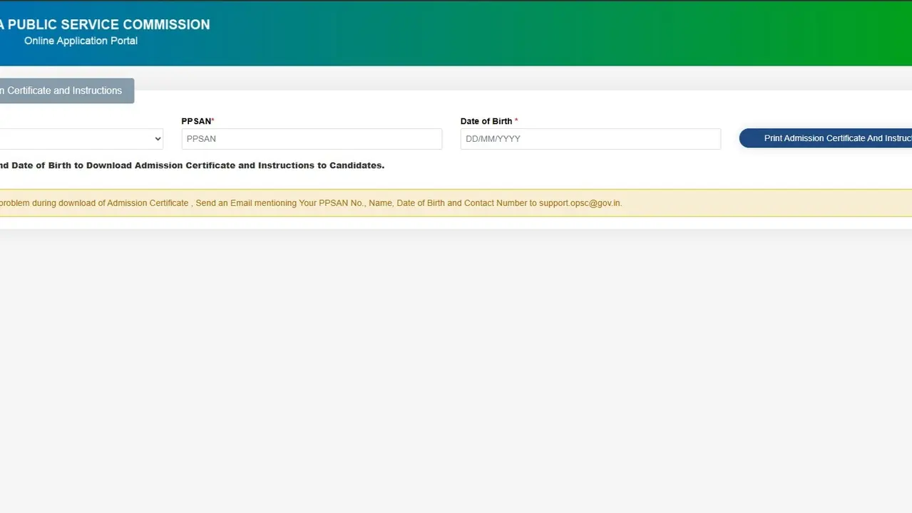 OPSC OCS Main Admit Card 2023 Released
