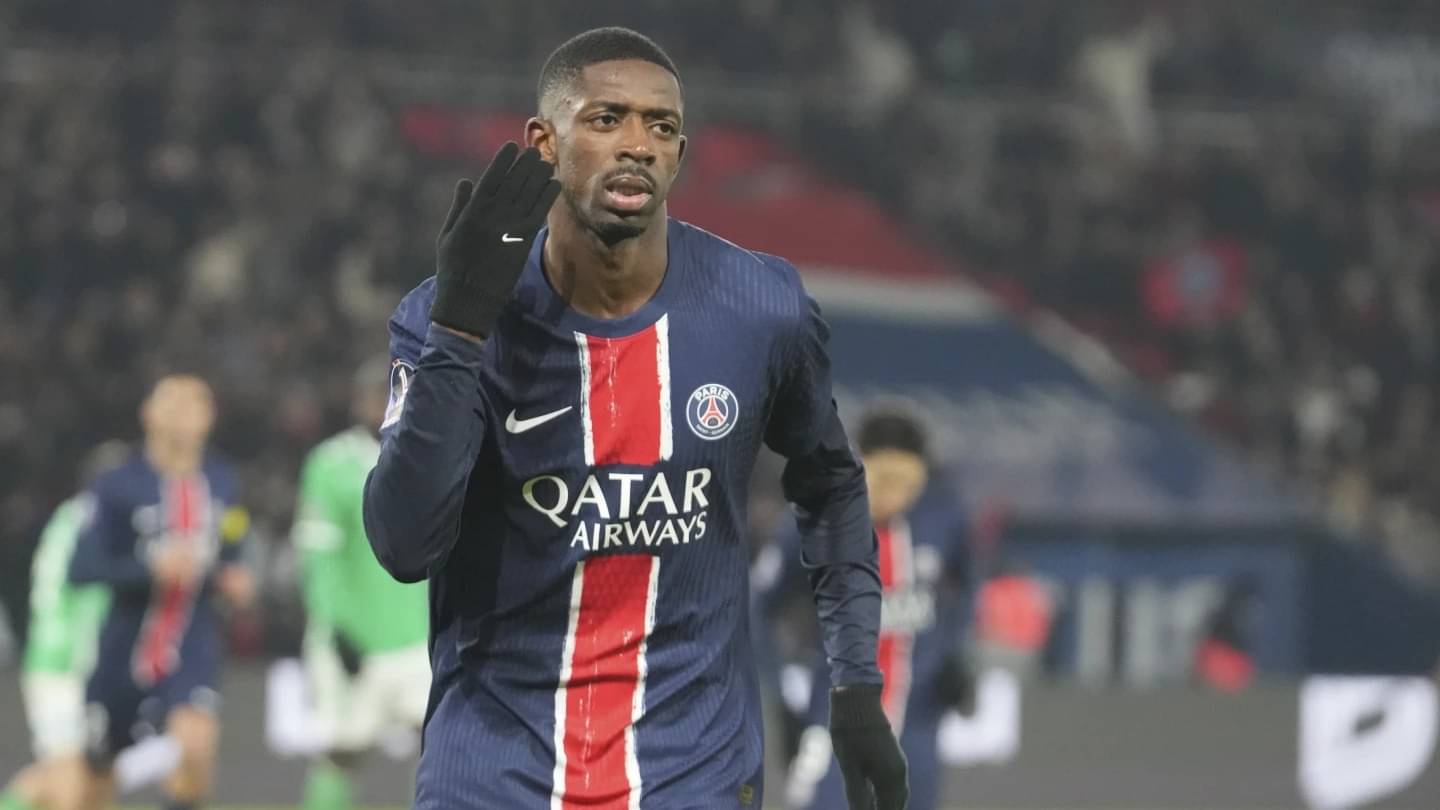Dembélé Celebrating a Goal
