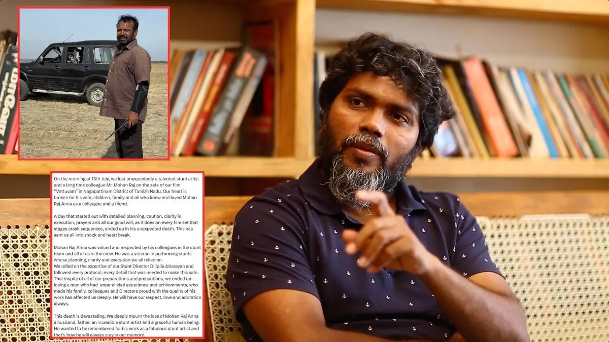 We Followed Every Protocol: Pa Ranjith Brushes Off Negligence Reports In First Statement On The Stuntman Raju's Death Pa Ranjith breaks silence on the death of SM Raju
