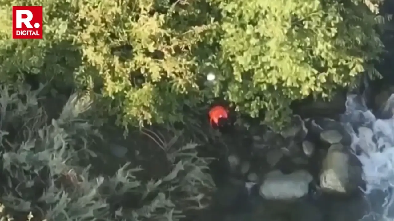 Pahalgam Terror Attack Suspect’s Escape Bid Ends In Fatal Drowning, Drone Captures Chilling Moment Pahalgam Terror Attack Suspect Tries to Flee, Swept Away and Drowned in River