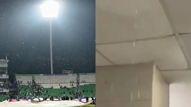 pakistan 500 crores renovation waste as lahore gaddafi stadium leak after rain
