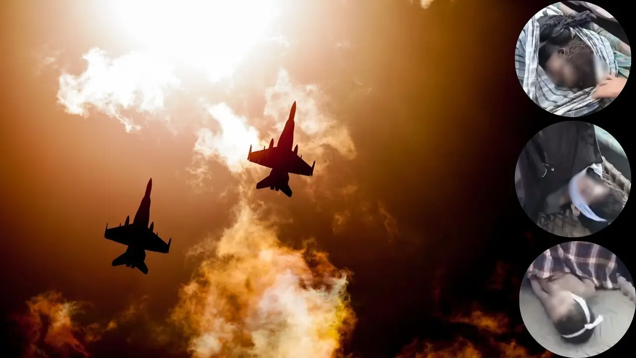 Pakistan air strike jf 17 fighter jet in Khyber Pakhtunkhwa ls 6 bombs, At Least 30 Killed