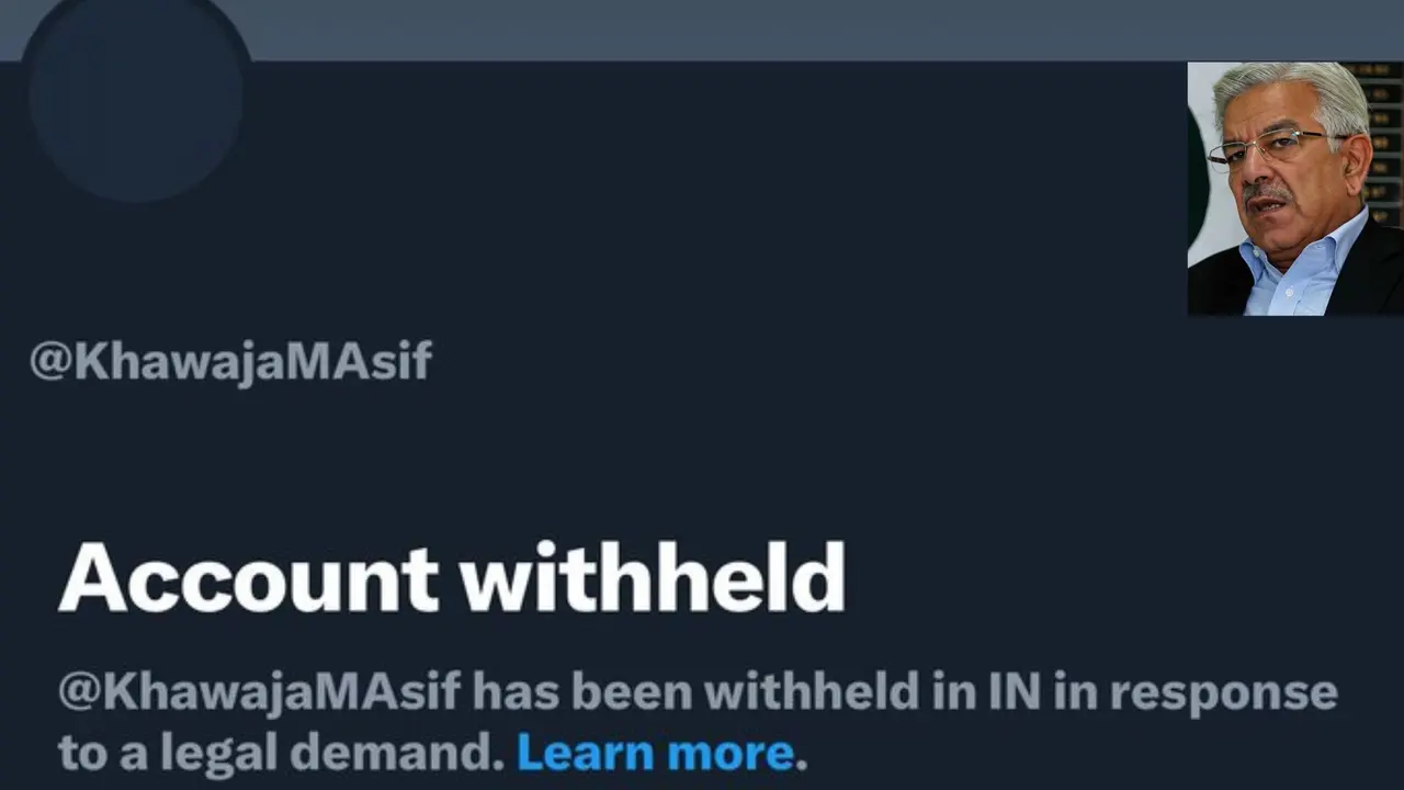 Pakistan Defence Minister Khawaja Asif's X account blocked in India