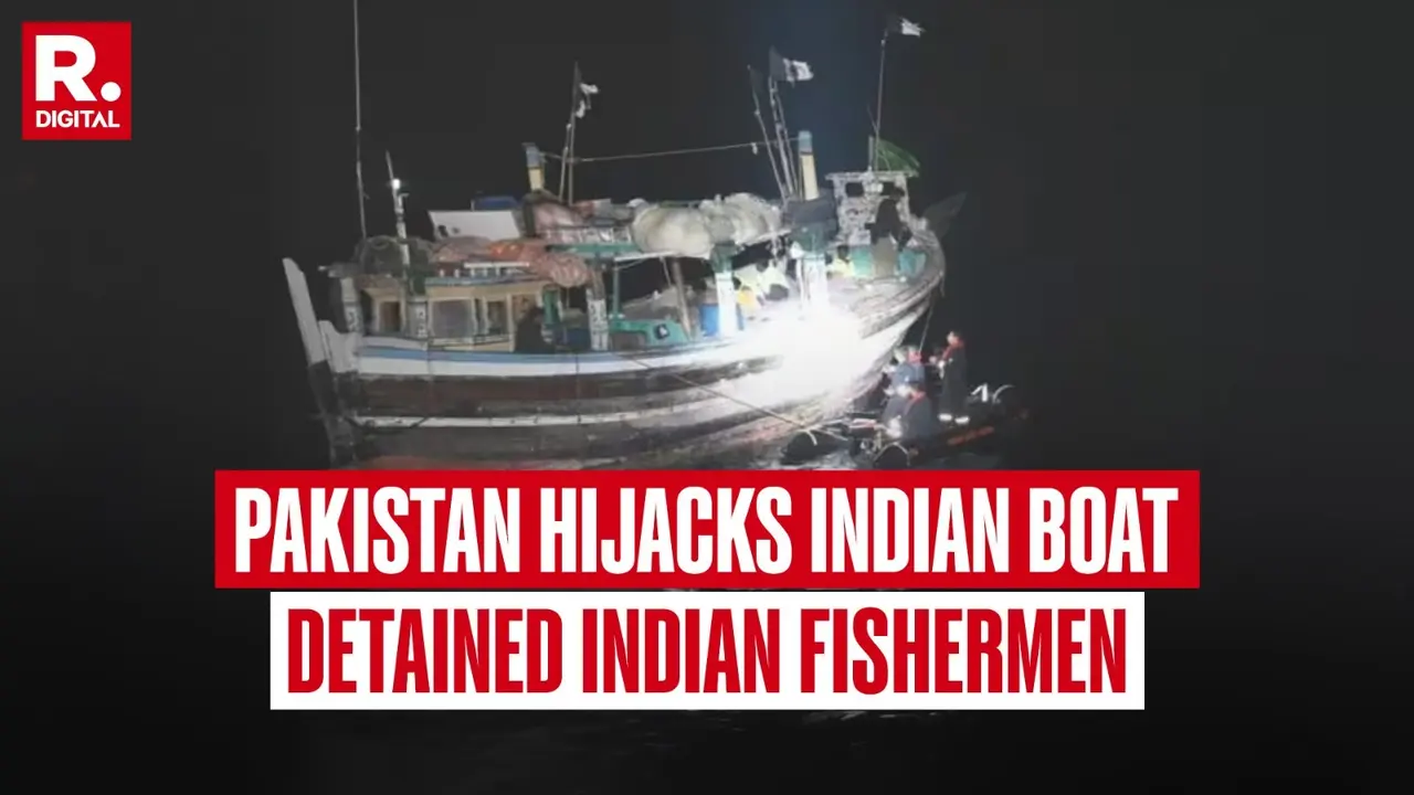 Pakistan Hijacks Indian Boat After Firing Bullets, Abducts Eight Fishermen Off Gujarat Coast Pakistan Hijacks Indian Boat After Firing Bullets, Abducts Eight Fishermen Off Gujarat Coast