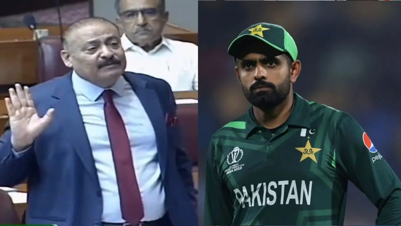 Pakistan Federal Minister Abdul Qadir Patel Roasting Babar Azam in National Assembly