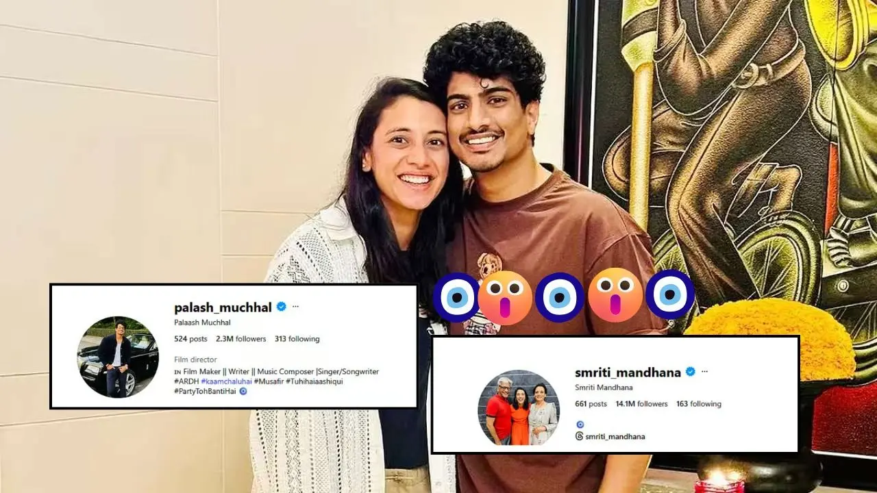 Palash Muchhal-Smriti Mandhana Add ‘Evil Eye’ Emoji To Instagram Bios Amid Wedding Controversy Intensifies