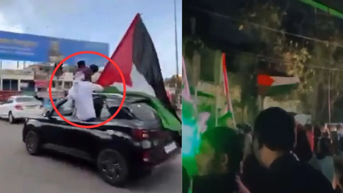Palestine Flag Waved During Eid-e-Milad Procession in Karnataka, Stirs Controversy Palestine flag waved during Eid Milad-un-Nabi procession in Karnataka sparks controversy
