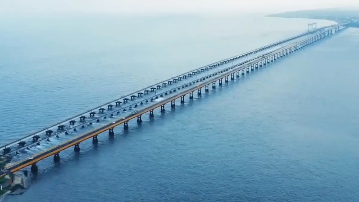 Pamban bridge, Rameswaram Chennai new train