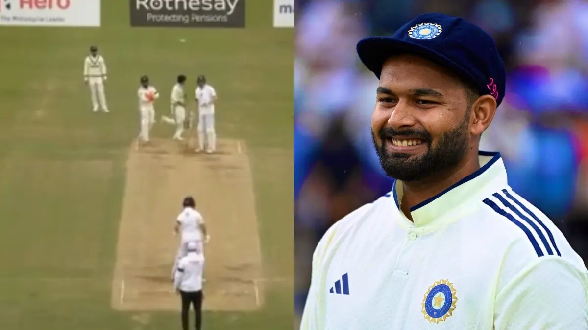 'Mera Hi Ball, Mera Hi Umpire, Mera Hi Game': Rishabh Pant's Gives Another Hilarious Stump Mic Moment During Day 5 at Headingley | WATCH VIDEO Pant on stump mic (L), Pant during a game (R)