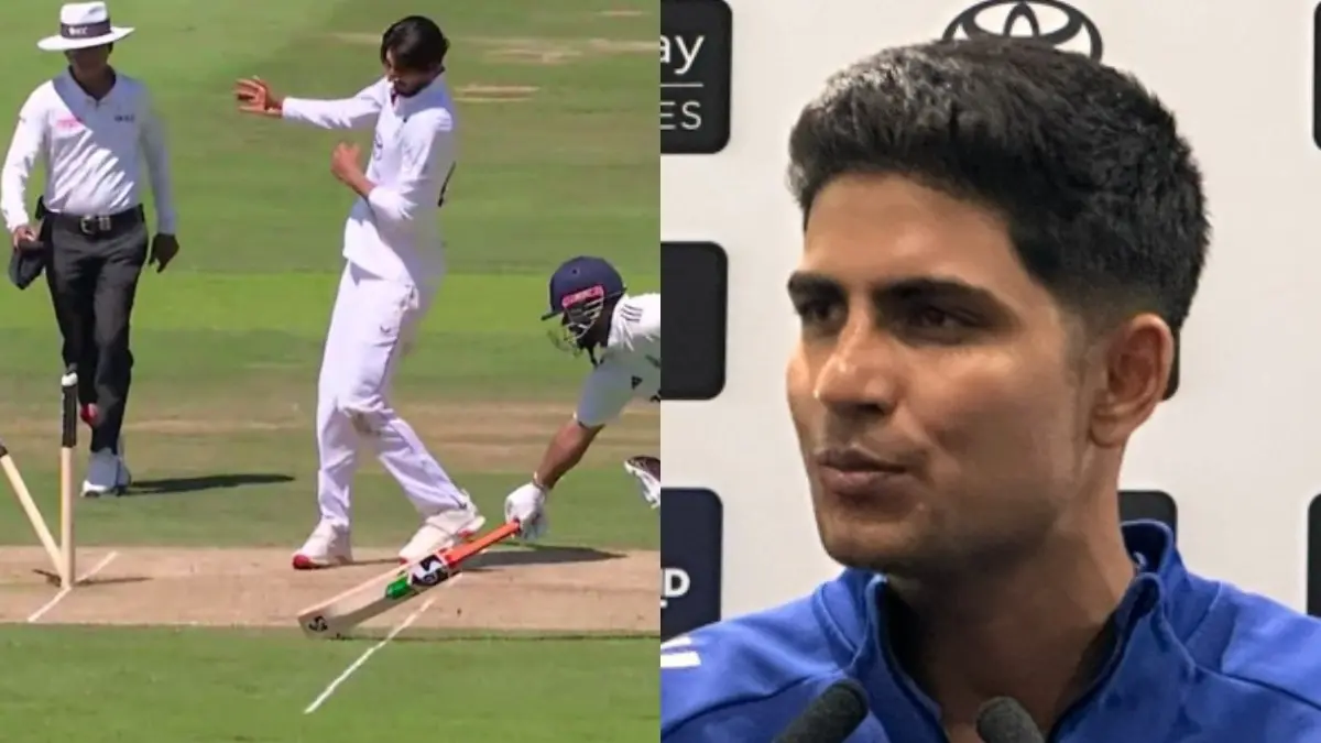Pant Runout (L), Shubman Gill (R)