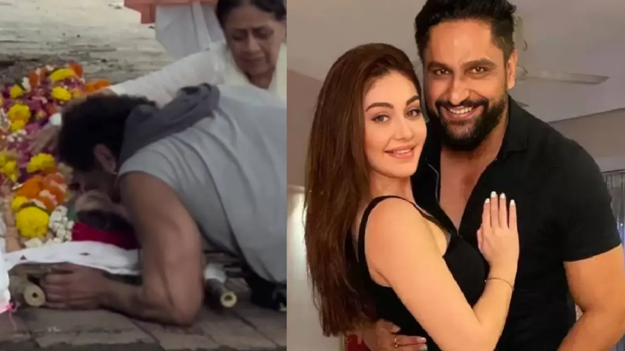 Parag Tyagi Kisses His Wife Shefali Jariwala Goodbye