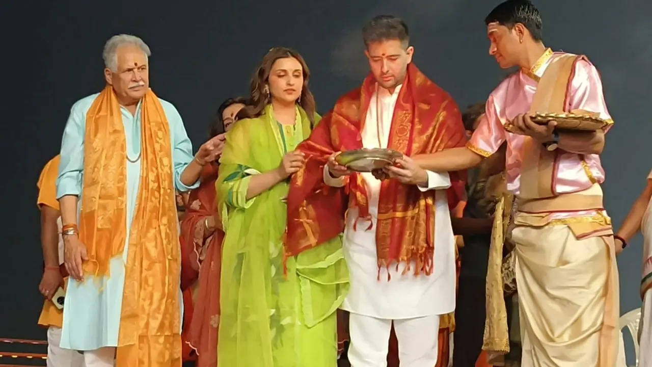 Parineeti Chopra and Raghav Chadha.