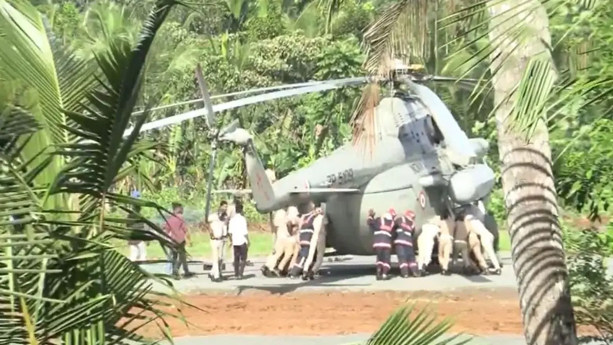 Part Of Helipad Collapses As President Murmu's Chopper Lands In Kerala