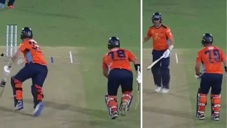 Pat Cummins and Corey Anderson of San Francisco Unicorns