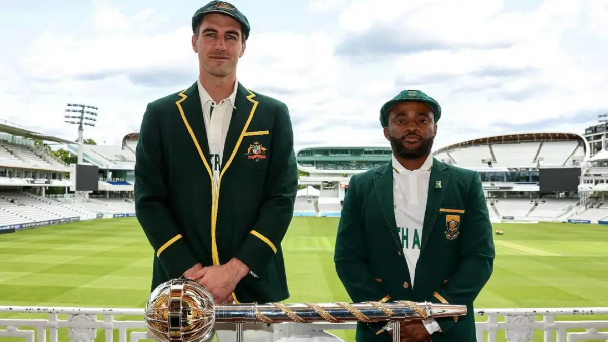 Pat Cummins and Temba Bavuma in Lord's