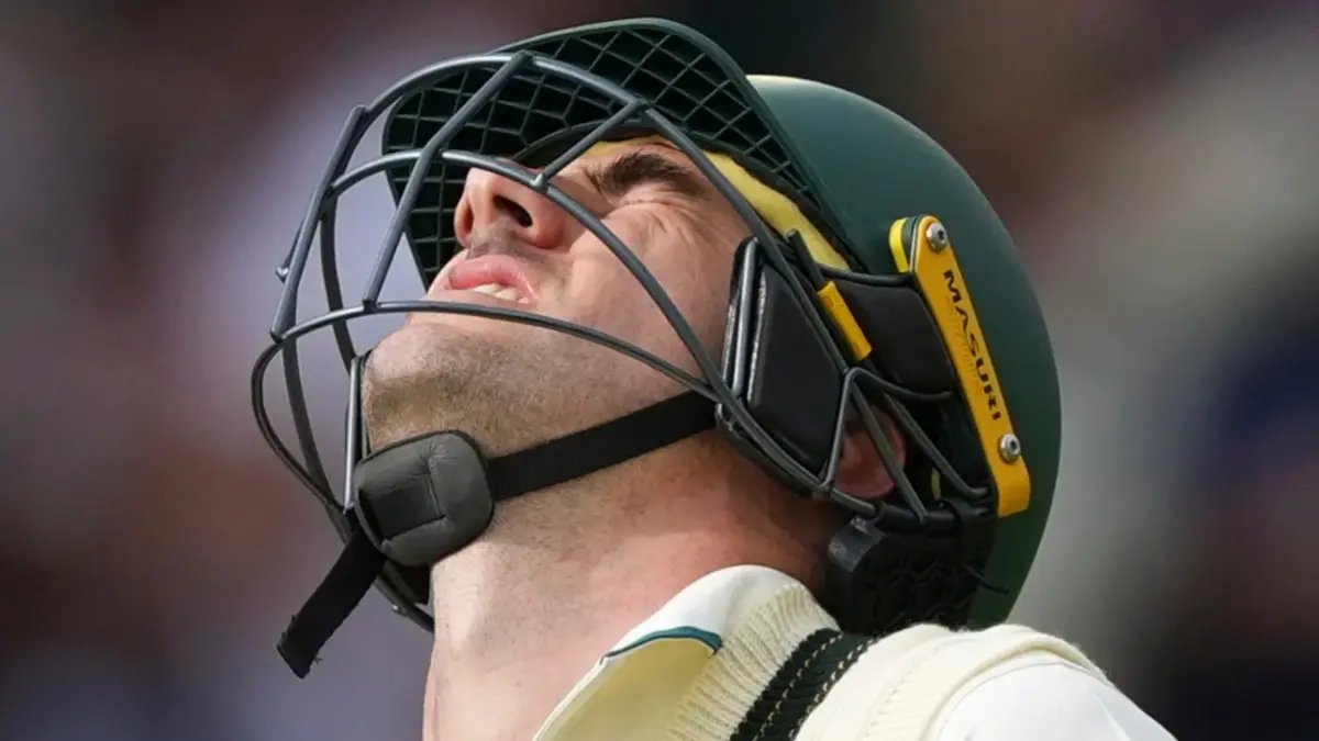 Pat Cummins walks back after being dismissed during Australia vs West Indies Test series