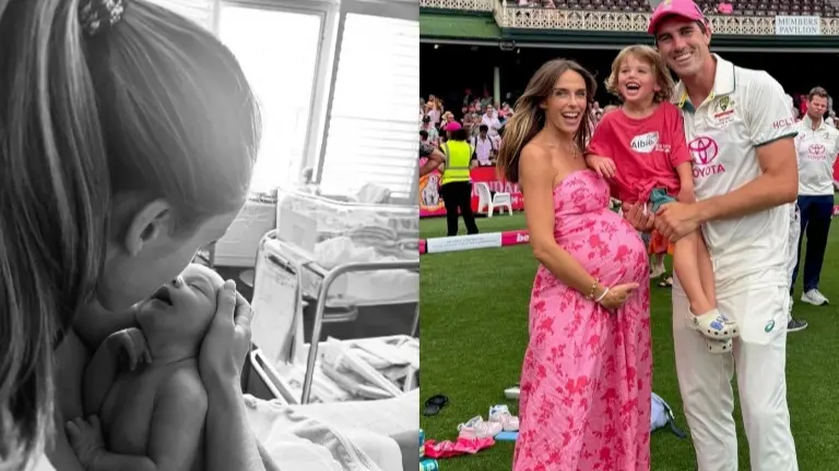 'She's Here': Pat Cummins, Wife Becky Welcome Second Child, Share Adorable Picture On Social Media Pat Cummins with his family