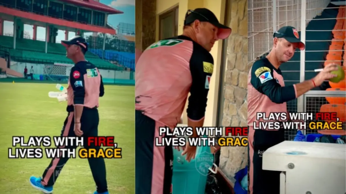 PBKS Coach Ricky Ponting pick garbage from grounds video wins heart of fans