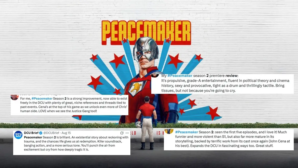 Peacemaker Season 2 X Review: Netizens Say John Cena's Show Is Better Than Superman, Call It James Gunn's 'Best Character' In DCEU Peacemaker season 2 will premiere on JioHotstar
