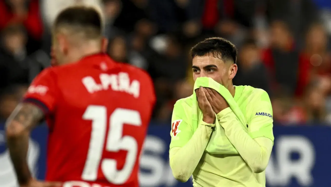 Osasuna stuns Barcelona 4-2 and stops it from tying club record for best season start Pedri