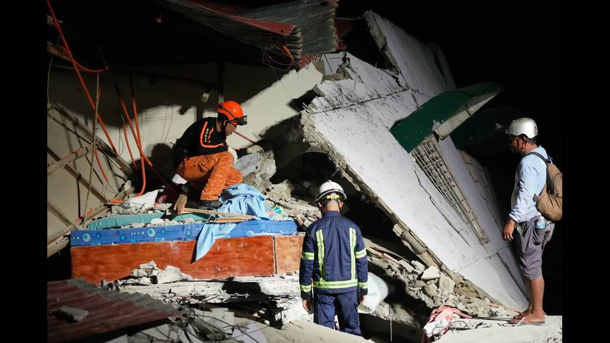 Philippines Earthquake: Amid Collapsed Buildings, Rescuers Dig Through Rubble for Life