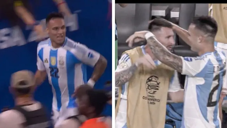 WATCH: Lautaro Martinez CLUTCHES for Lionel Messi as Argentina beat Colombia to win the Copa America Lautaro Martinez and Lionel Messi
