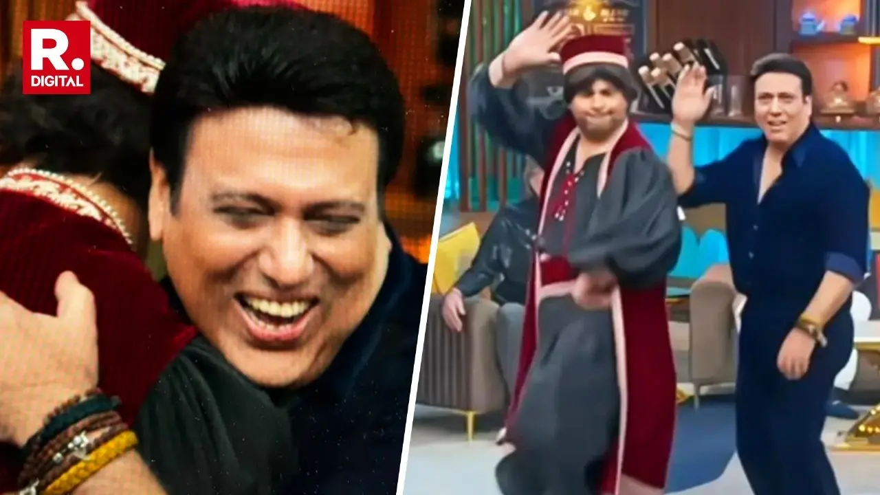 Govinda, Krushna Abhishek End Years-Long Family Feud, Hug It Out At The Great Indian Kapil Show Photo of Govind and Krushna Abhishek ending their tiff on the show