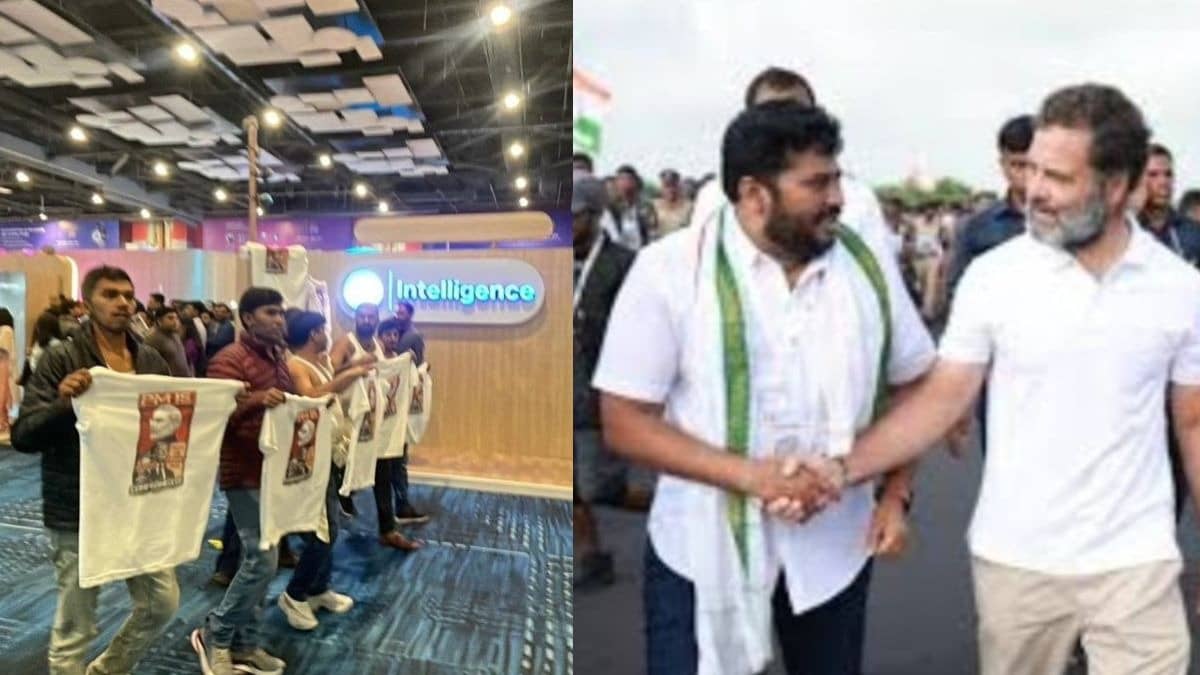 Photo of Rahul Gandhi with 'Shirtless' Protest Organiser Narsimha Yadav Sparks Row