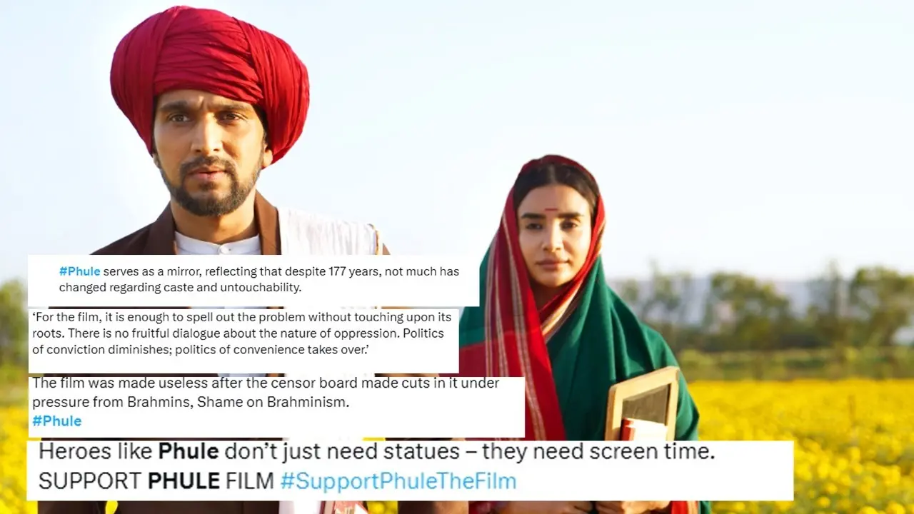 Phule movie stars Pratik Gandhi and Patralekhaa