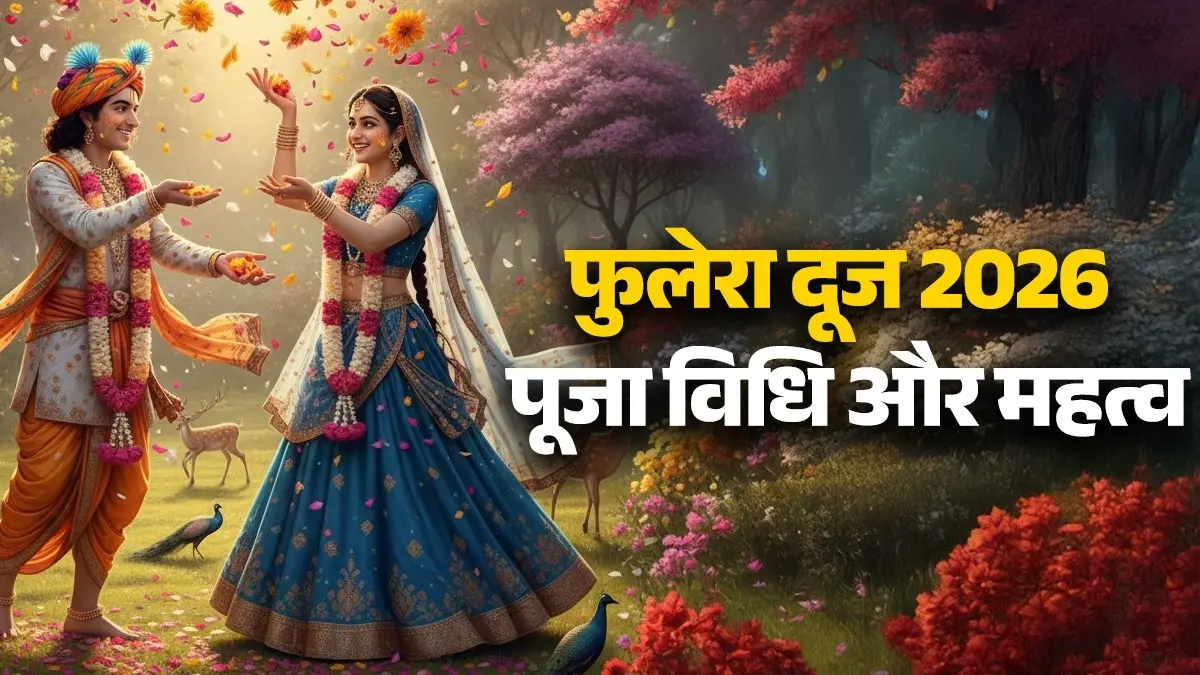 Phulera Dooj 2026: फुलेरा दूज 2026 पर कैसे करें श्रीराधा-कृष्ण की पूजा? जानें सही विधि, मुहूर्त और धार्मिक महत्व phulera dooj 2026 radha krishna puja Vidhi shubh muhurat significance or importance