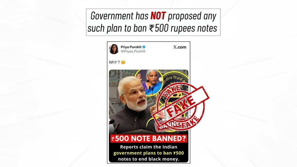 PIB Debunks Claims of Govt Planning to Ban Rs 500 Notes, Urges People To 'Rely Only on Official Sources'
