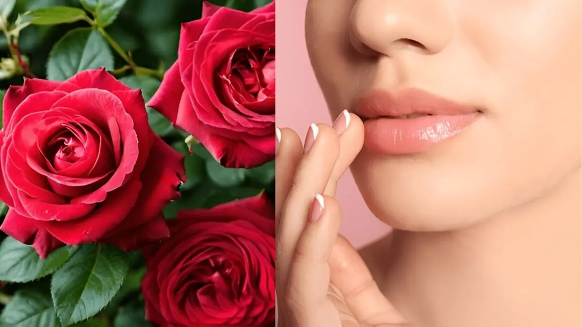 pink lips home remedy using rose petals gulabi hotho ke upay gulab ki pankhudi ke fayde