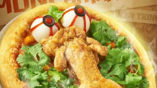 Pizza Hut in China sells pizza with a deep-fried frog on top