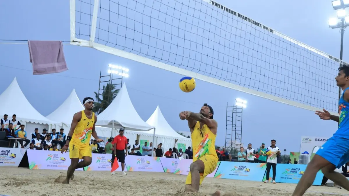 Khelo India Beach Games 2025: How Tamil Nadu's Fisherman Community Fuelling India's Beach Volleyball Growth Players in action during the Khelo India Beach Games 2025