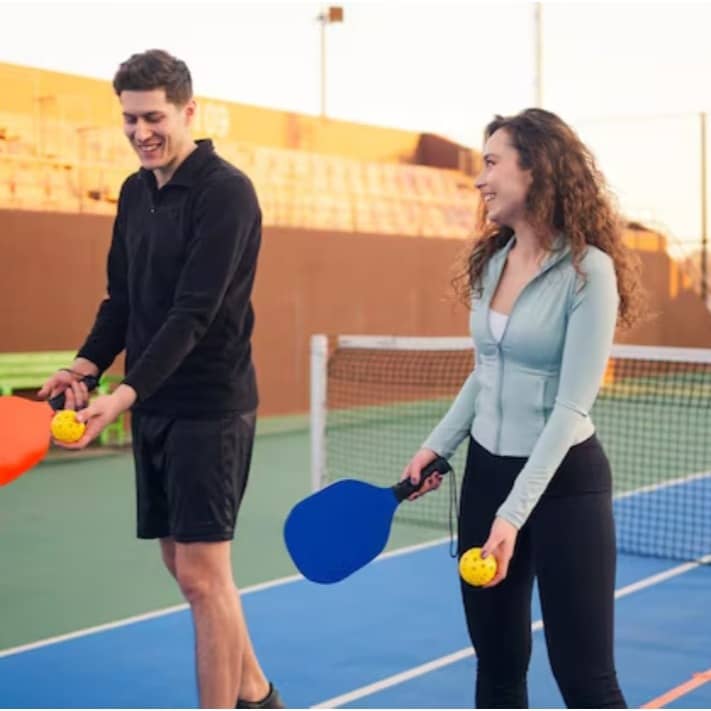 Playing pickleball with your partner can help you get closer to them