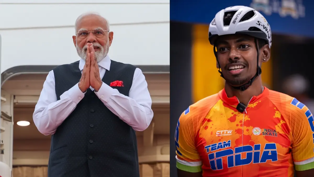 PM Modi and Anandkumar Velkumar