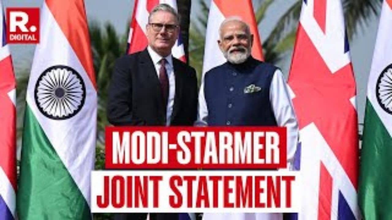 PM Modi and British PM Keir Starmer Joint Press Briefing