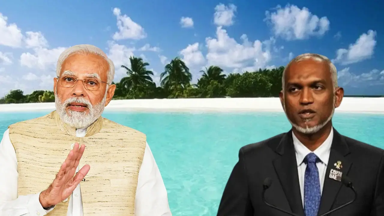 PM Modi And maldives president Mohammed Muizzu