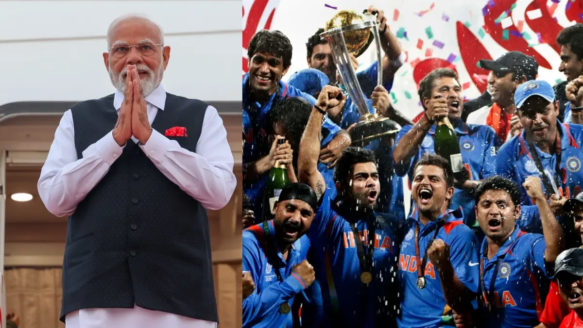 'May He Be Blessed': Sachin Tendulkar, Yuvraj Singh And Members Of India's 2011 ODI World Cup Winning Team Extend Birthday Wishes To PM Modi PM Modi and members of Indian team celebrating the 2011 ODI WC Win