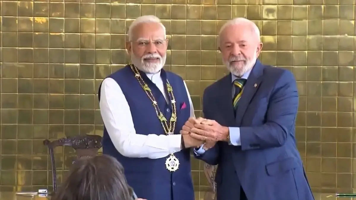 PM Modi Awarded Brazil's Highest Civilian Honour PM Modi Awarded Brazil's Highest Civilian Honour