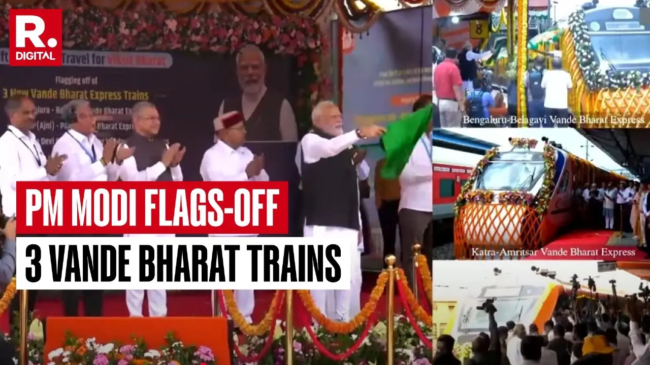 PM Modi Flags Off 3 Vande Bharat Trains, Inaugurates Bengaluru Metro Yellow Line and To Lay Foundation for Phase 3 Expansion PM Modi Flags Off 3 Vande Bharat Trains, Inaugurates Bengaluru Metro Yellow Line and To Lay Foundation for Phase 3 Expansion