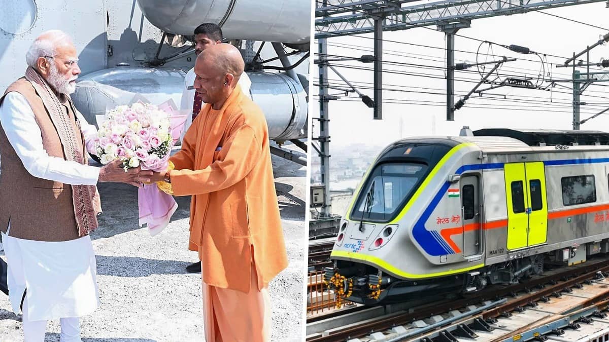 PM Modi Flags Off Meerut Metro and Namo Bharat Train From Shatabdi Nagar Station