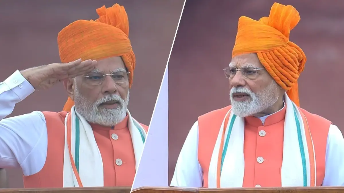 PM Modi hoisted the tricolour at Red Fort on Independence Day 2025