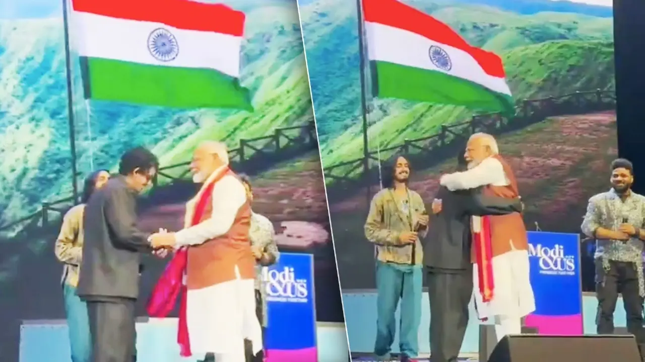 PM Modi hugs Rapper Hanumankind At US event