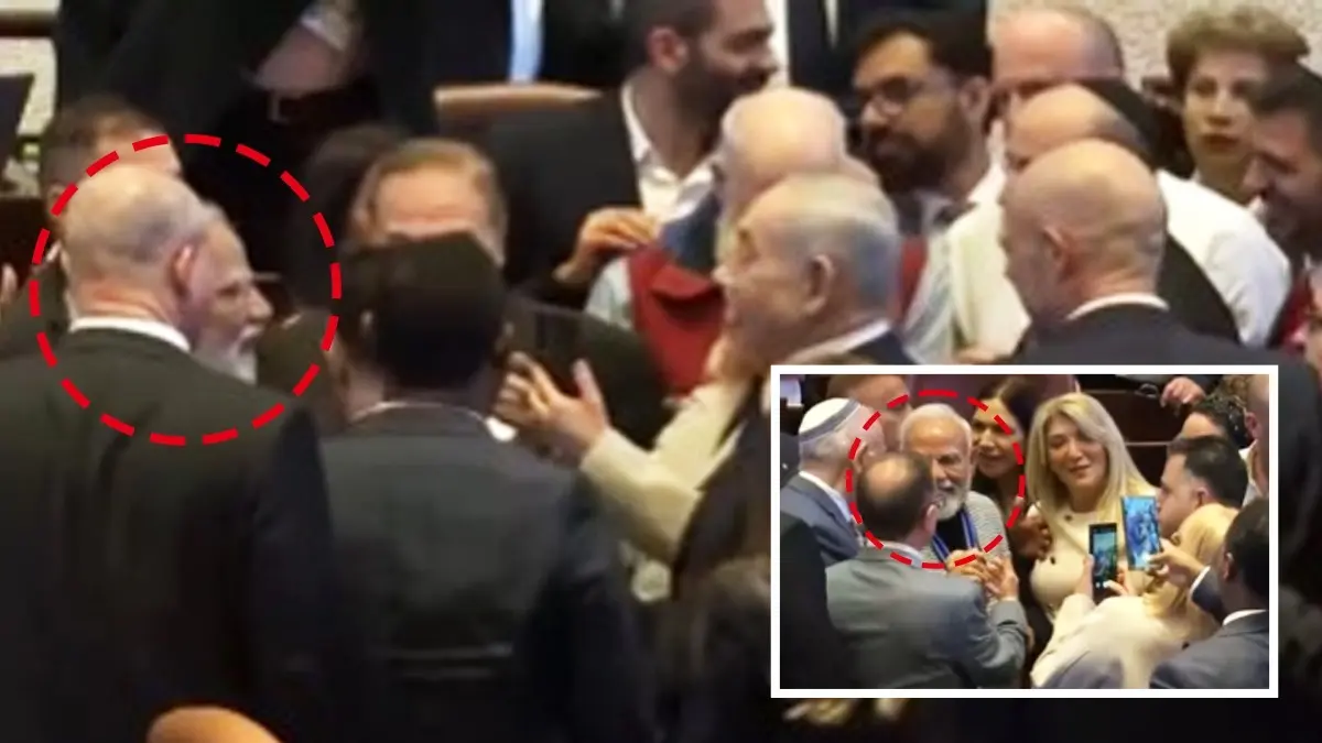 'मोदी-मोदी' के नारों से गूंजी इजराइली संसद, भारतीय प्रधानमंत्री के साथ सेल्फी के लिए सांसदों में मची होड़; देखें VIDEO PM Modi in Israeli Parliament Knesset