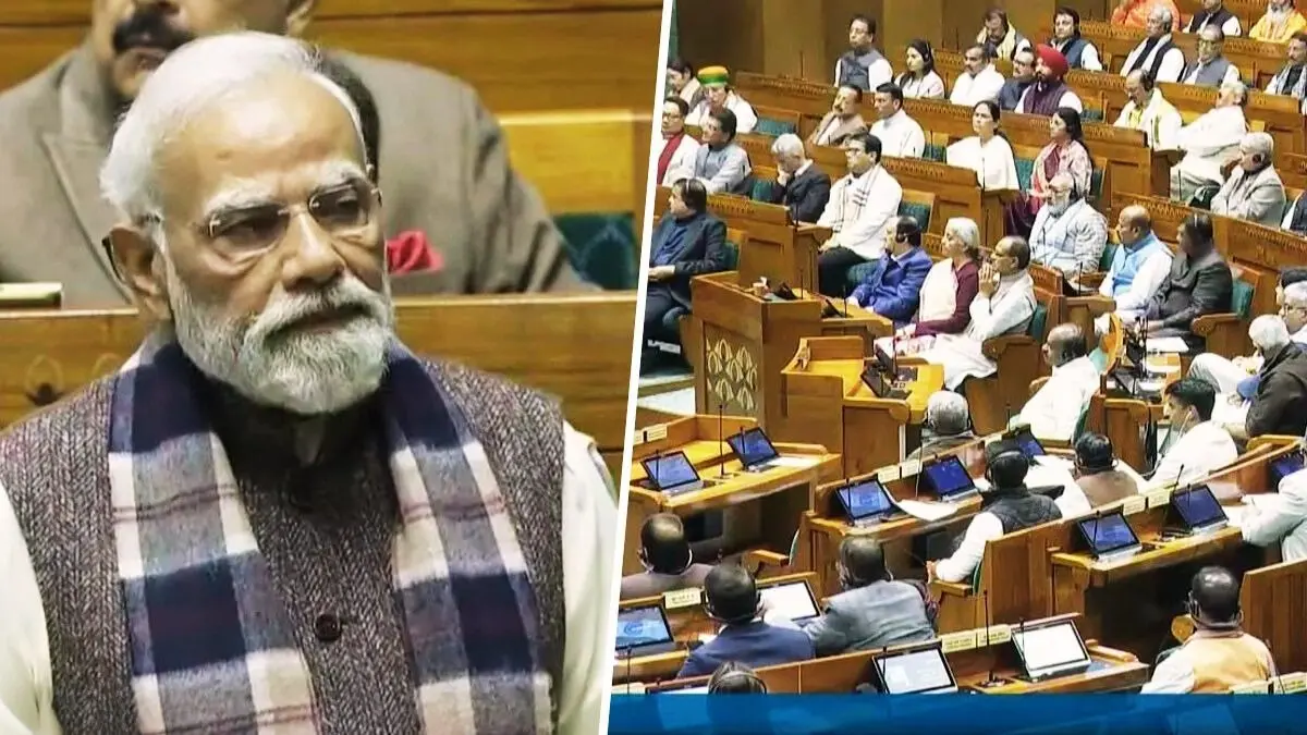 PM Modi in Parliament