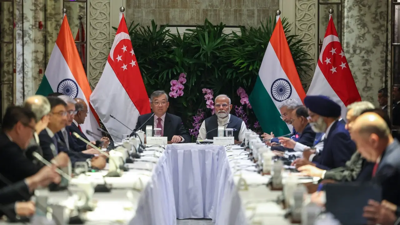 From EVs to Semiconductors, PM Modi pitches India’s policy stability to Singapore's top businesses PM Modi in Singapore Business Summit