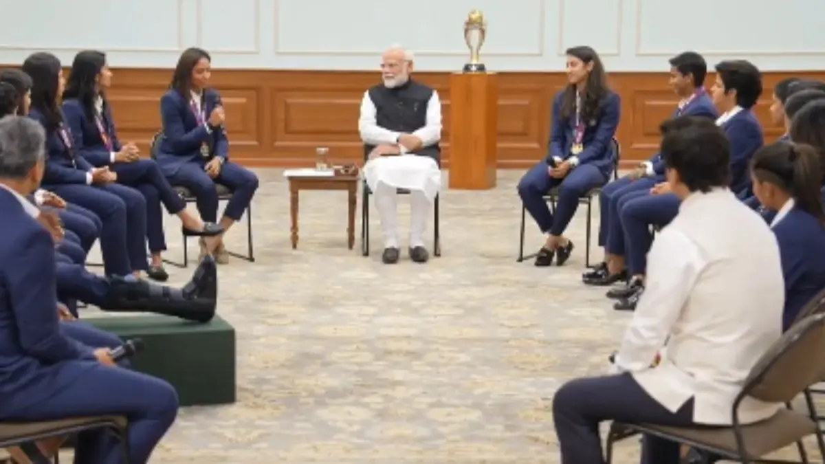 WATCH | PM Narendra Modi Recalls Trolling Harmanpreet Kaur's Women in Blue Faced After Three Consecutive Losses During World Cup PM Modi interacts with India women cricketers